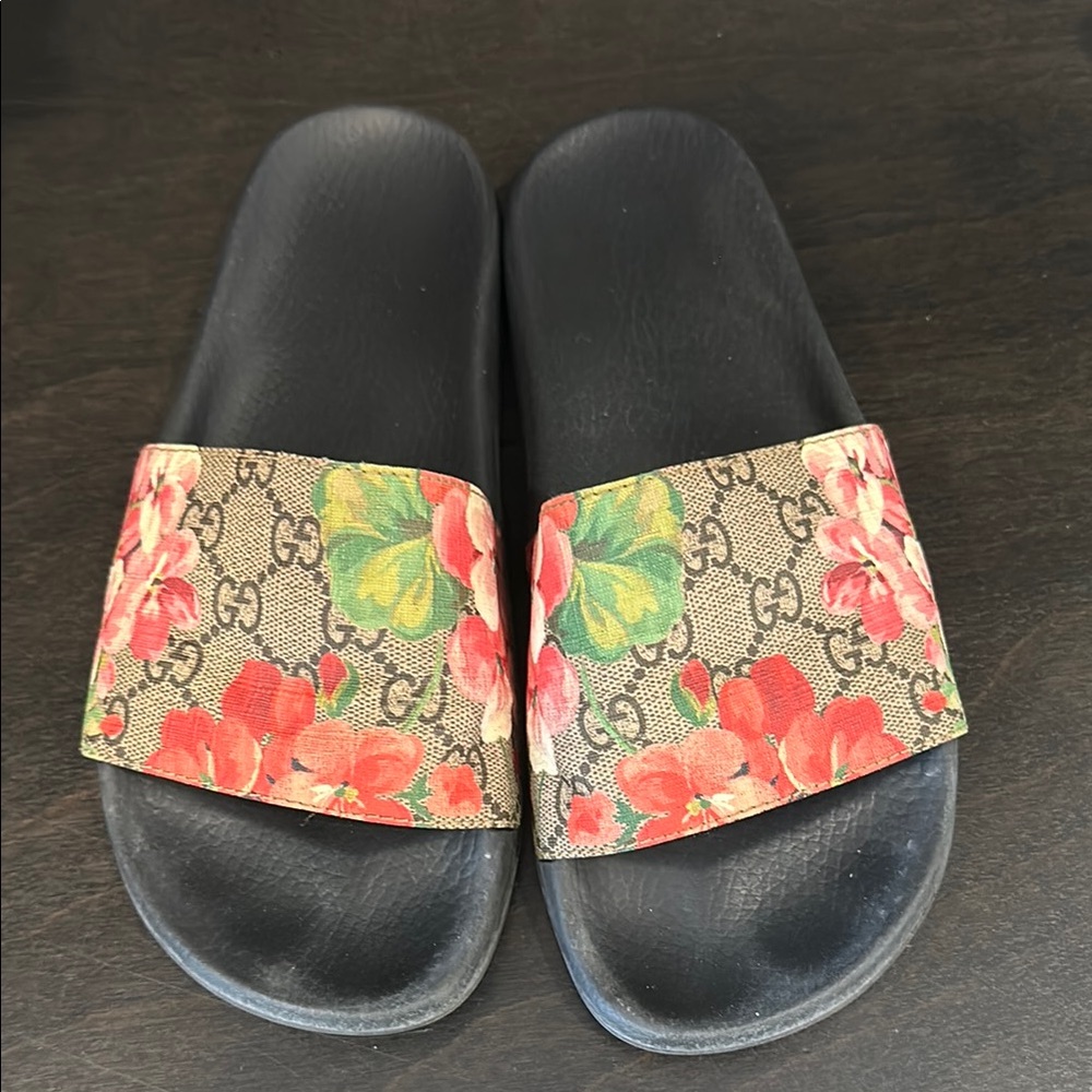 Gucci Floral Slide Sandals
